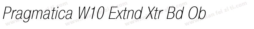 Pragmatica W10 Extnd Xtr Bd Ob字体转换